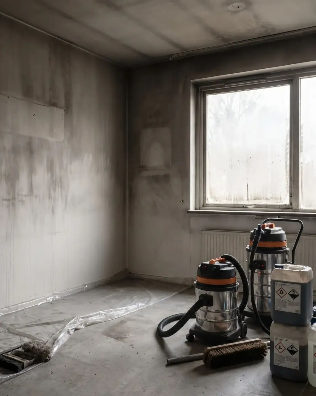 Fire damage cleaning across Canary Wharf.