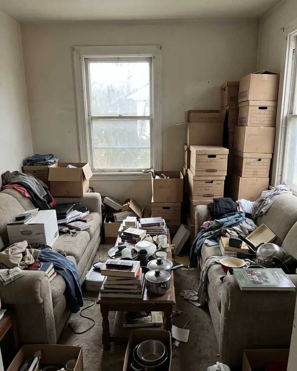 Hoarder cleaning across Canary Wharf.